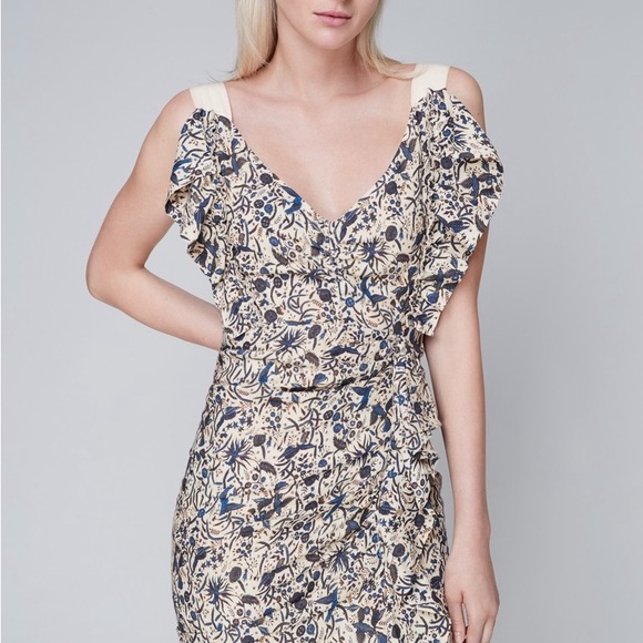 Isabel Marant Etoile Topaz Ruffled Printed Linen Mini Dress - Picture 6 of 16